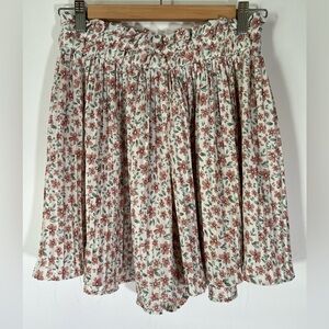 Cosmoda all-over floral pleated shorts cottagecore XL elastic waist flowy comfy